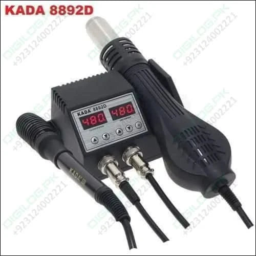 Kada Digital Smd Rework Station 8892d 2 In 1 Hot Air Gun And Soldering Iron Welding Station With Nozzle