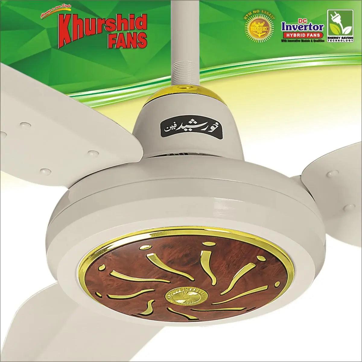 Khurshid Fan AC-DC Inverter Fan Dark Wood Icon Model