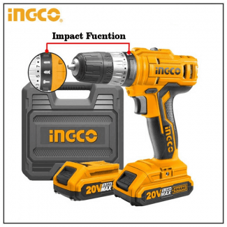 LITHIUM-ION IMPACT DRILL – 20V – INGCO CIDLI20012