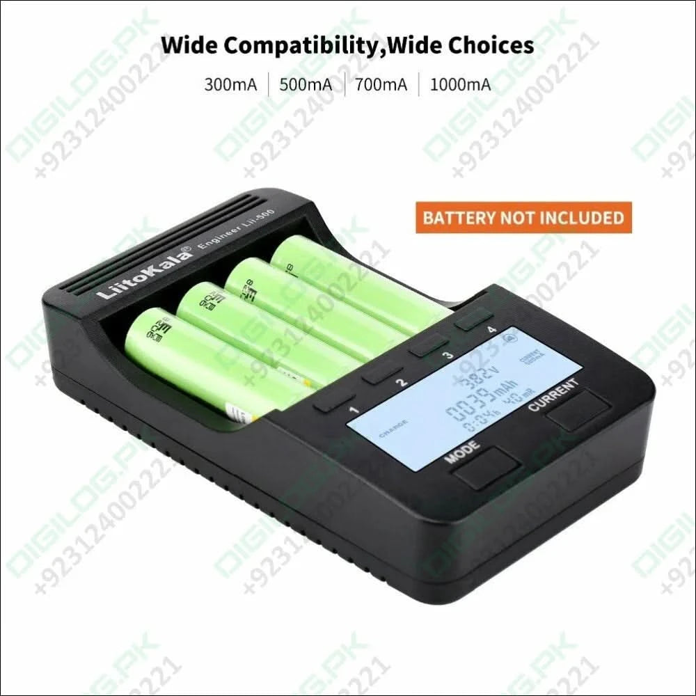 Liitokala Lii-500 Lcd Display 18650/26650 Speedy Rechargeable Lithium Battery Charger with Adaptor