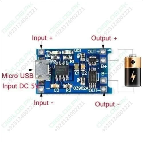 Tp4056 1a Li-ion Battery Charging Board Micro Usb With Current Protection Bms