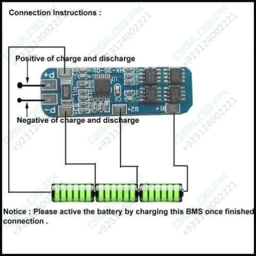 Hx-3s-1 Lithium Battery 3s 12v 10a Charge Protection Board Bms Pcm For 18650 Li-ion Cells Charging