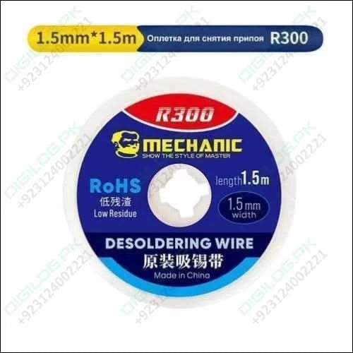 Mechanic Desoldering Wire R300 1.5 x 1.5 Mm Bga Welding Desoldering Wick Braid Tin