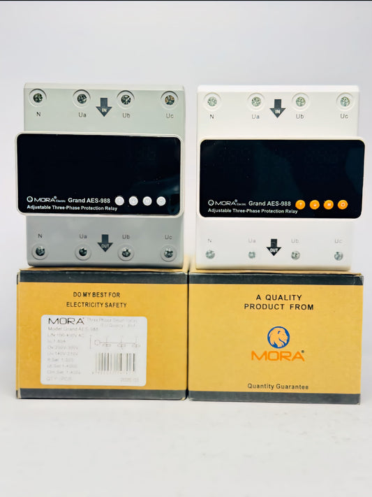 MORA 3 Phase 63A OVER AND UNDER VOLTAGE AND CURRENT PROTECTION RELAY PAKISTAN
