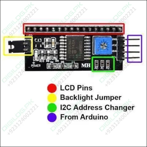PCF8574 IIC I2c Serial Interface Adapter Module IIC I2C LCD Module In Pakistan