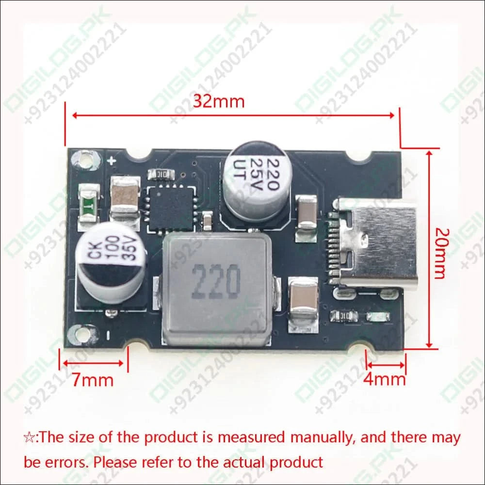 PD 65W Fast Charging Module Type C Interface Fast Charging Adapter Board DC8 to 32V Charging Protection
