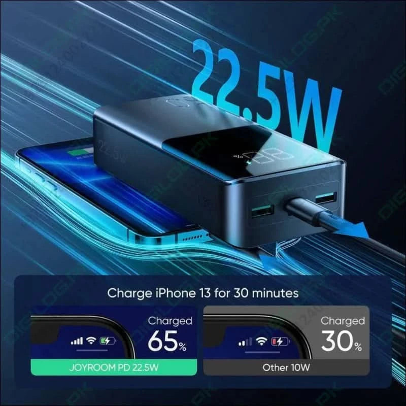 22.5W 30000mAh Power Bank 2 Inputs + 3 Output Power Bank LED Display PD 3.0 QC 3.0