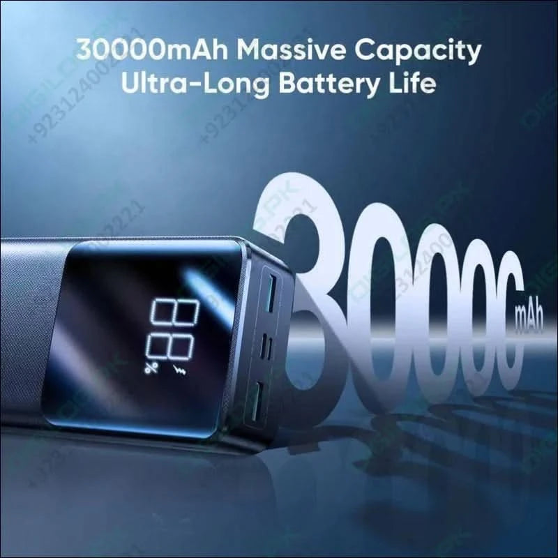 22.5W 30000mAh Power Bank 2 Inputs + 3 Output Power Bank LED Display PD 3.0 QC 3.0