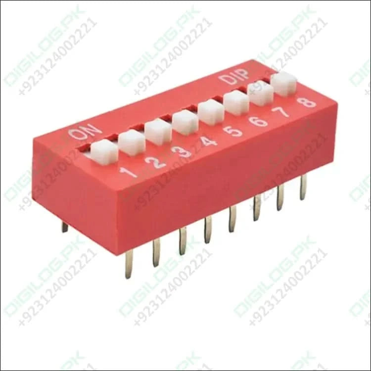8-Position DIP Switch – Slide Type, PCB Mount, 8-Bit Manual Address Switch