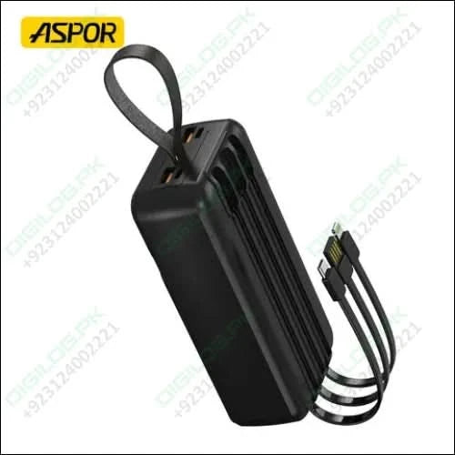 ASPOR A317 30000mAh Power Bank with Built-in Cable