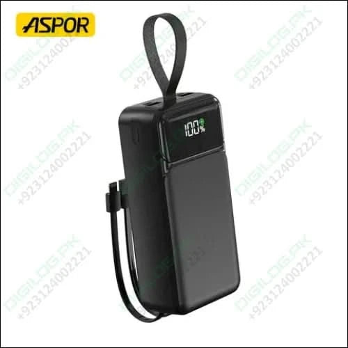 ASPOR A317 30000mAh Power Bank with Built-in Cable