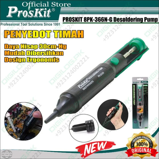 Pro'skit Proskit 8PK-366N-G Suction Tin Solder Suckers Desoldering Gun Soldering Iron Pen Hand Tools Desoldering Pump