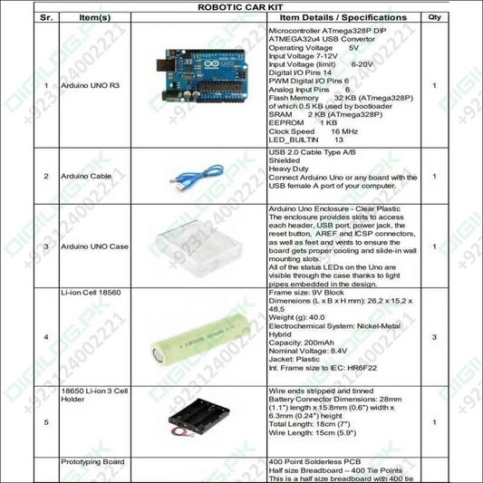ROBOTIC CAR KIT Makers Space IT Lab Punjab Government eproc.punjab.gov.pk