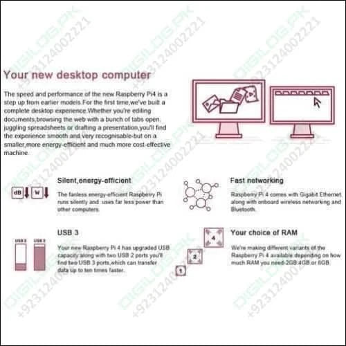 Raspberry Pi 4 8gb Ram Model b Quad Core Cpu 1.5ghz Development Board