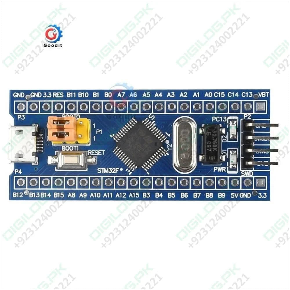 Original Blue Pill STM32f103C8T6 STM32F103 ARM Cortex-M3 Minimum System Development Board In Pakistan For Educational USE Only