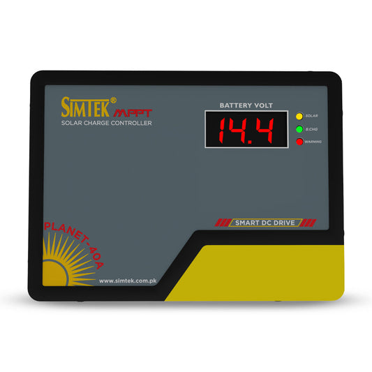 Simtek Planet 40 – 40A MPPT Solar Charge Controller – 70 VOC, 40A | 12V | Low Battery Load Cutoff | Works with & without Battery – 3 Months Warranty