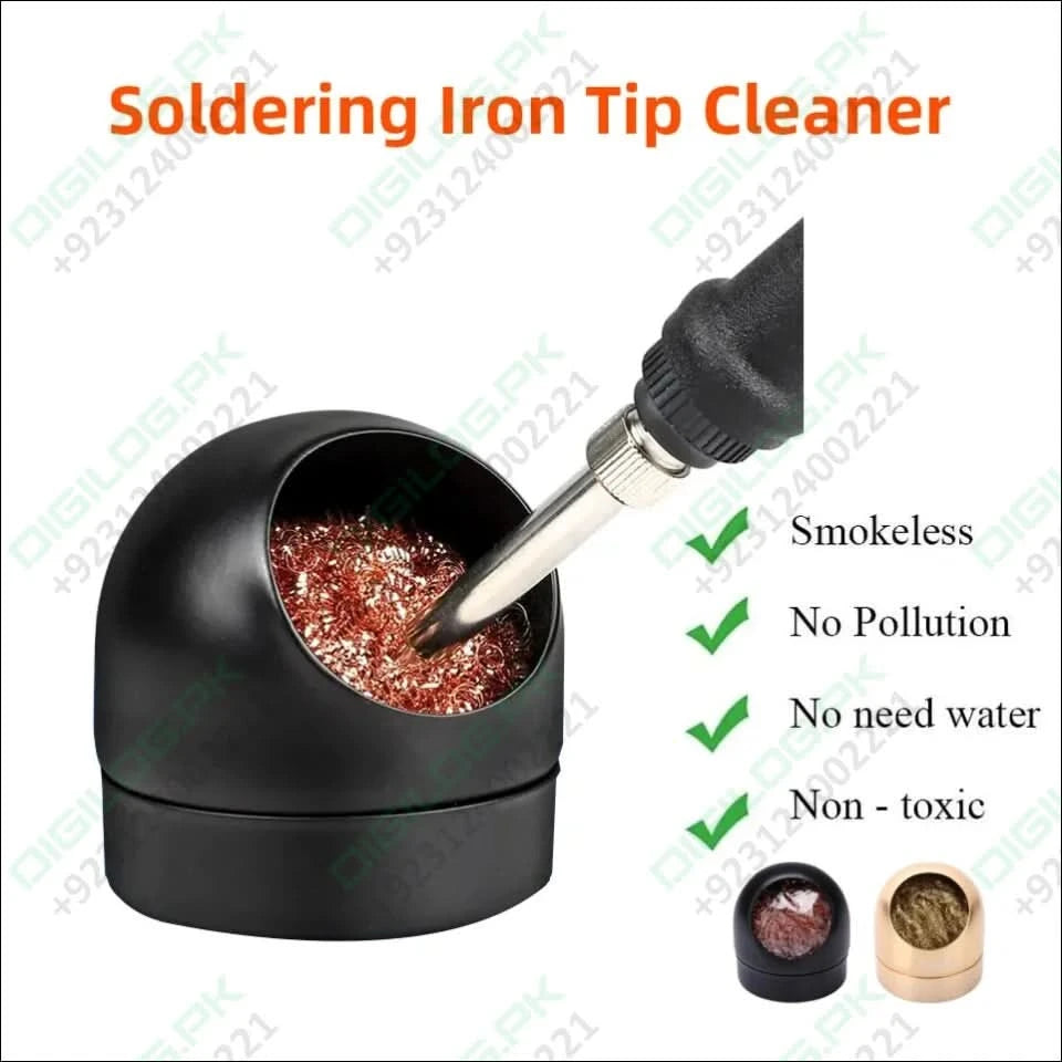 Soldering Iron Tip Cleaner Welding Head Cleaning Steel Wire Brush With Stand Holder For Bga Soldering Station