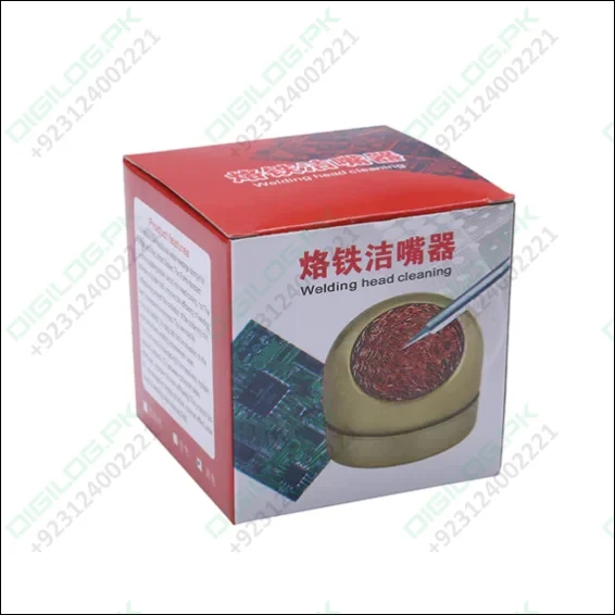 Soldering Iron Tip Cleaner Welding Head Cleaning Steel Wire Brush With Stand Holder For Bga Soldering Station