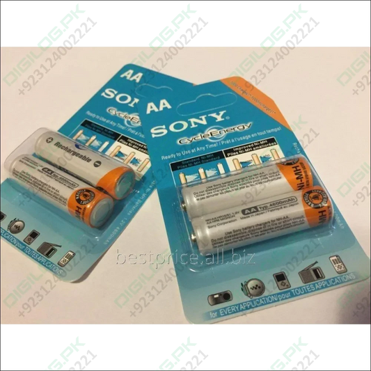 Clone 2 Pcs Sony Ni-mh AA 1.2v 500mah To 1000mah Rechargeable Battery