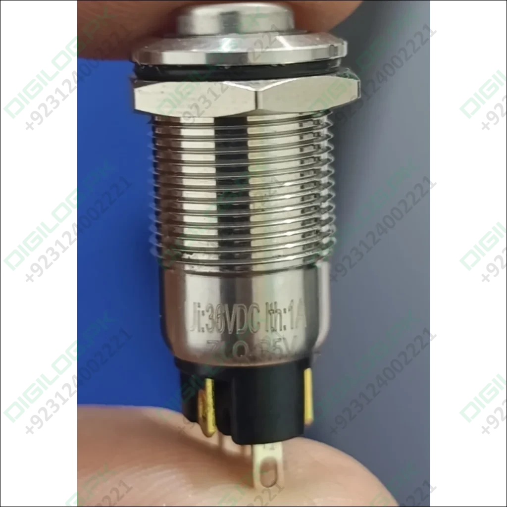 ZLQ-B5V 12mm Waterproof Metal Push ON Push OFF Button Switch With Power Indication