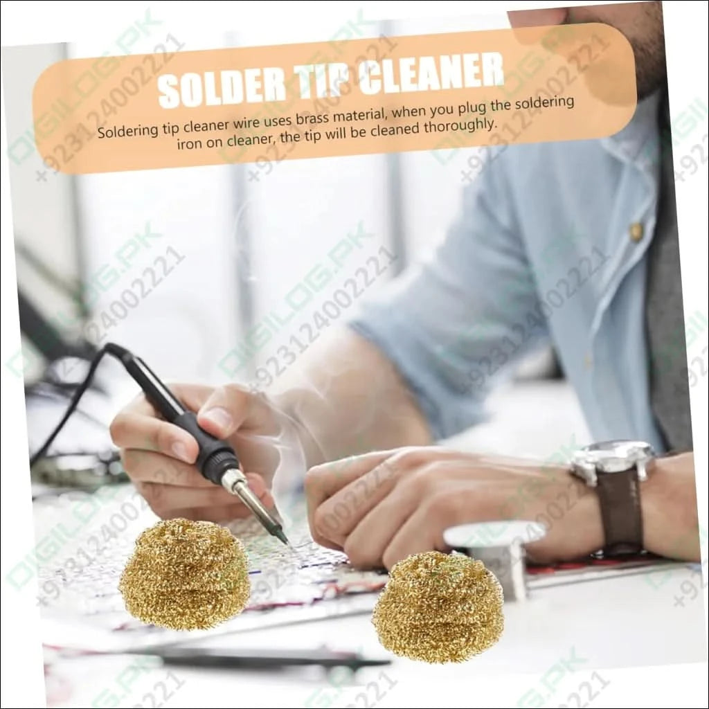 1 Piece Wire Sponge Soldering Iron Tip Cleaner Tip Iron Cleaning Wire Wire Ball
