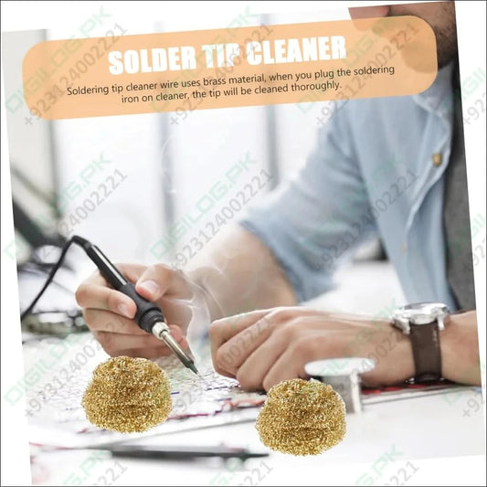 1 Piece Wire Sponge Soldering Iron Tip Cleaner Tip Iron Cleaning Wire Wire Ball
