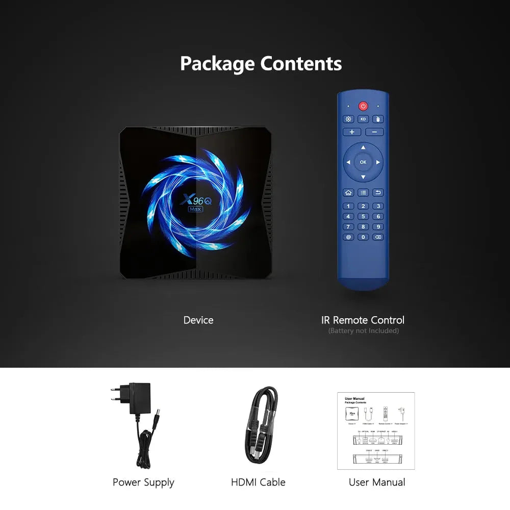 X96Q Max - 8GB+128GB - Android 15 - 4K - Bluetooth - Smart Android Tv Box