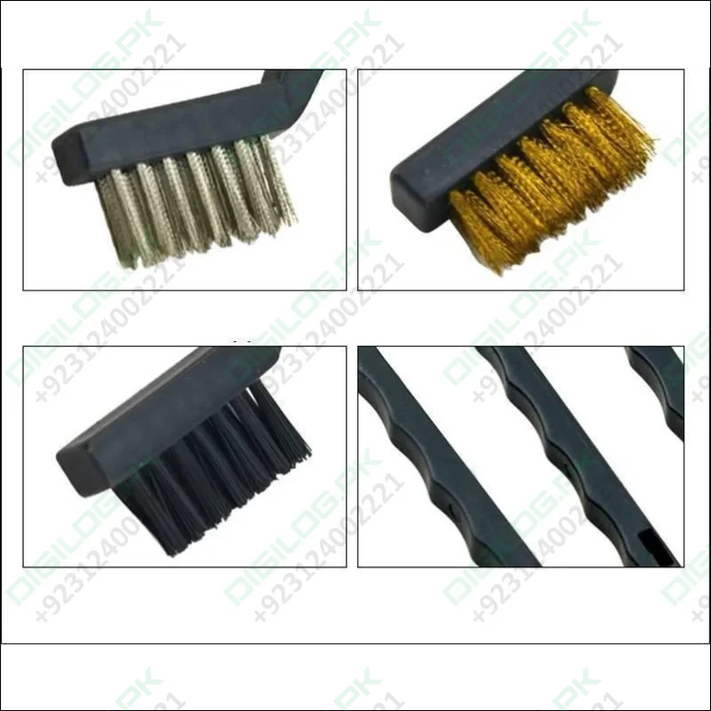 3pcs Wire Brush Stainless Steel Nylon Brass Wire Brushes Cleaning Rust Kit Polishing Metal Rust Clean Tools