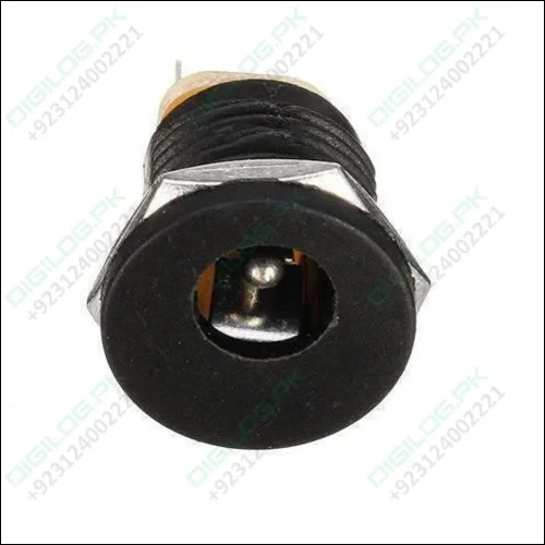 Dc-022 Dc Power Jack Pcb Mount Female Connector 3 Pin With Nut 5.5mm x 2.1mm