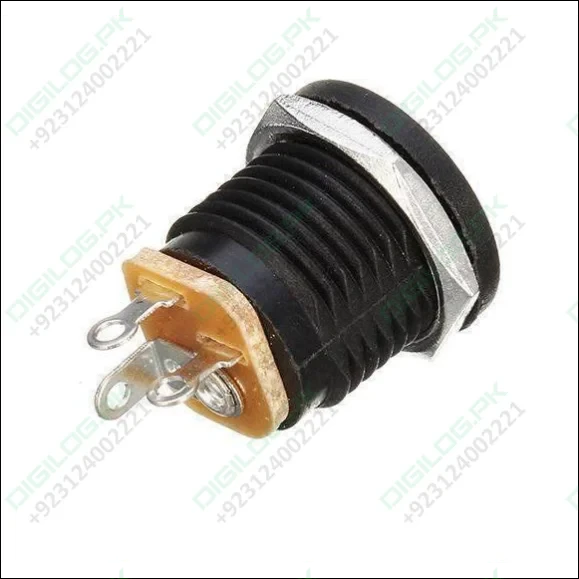 Dc-022 Dc Power Jack Pcb Mount Female Connector 3 Pin With Nut 5.5mm x 2.1mm