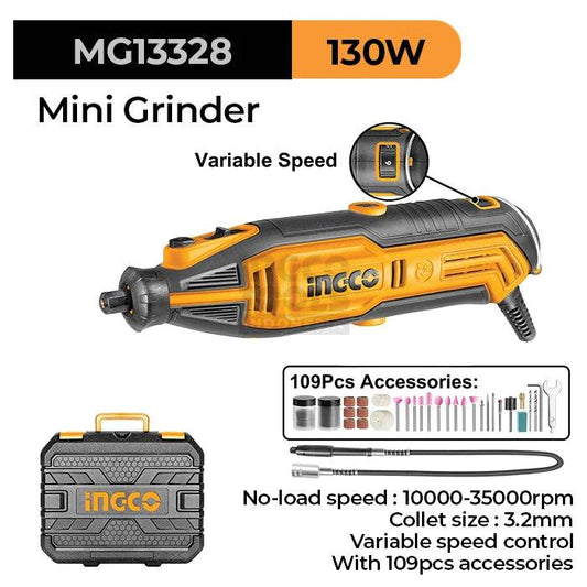INGCO 130 Watt Mini Grinder MG13328 With 109 Pcs