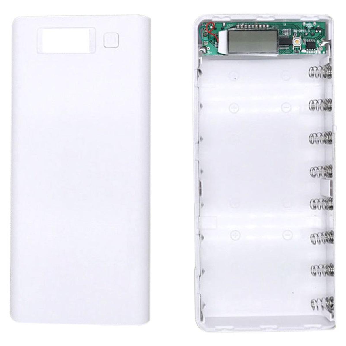 High Quality 5V Dual USB 18650 Power Bank Battery Box DIY Mobile Phone Charger Shell Case (8 CELL)
