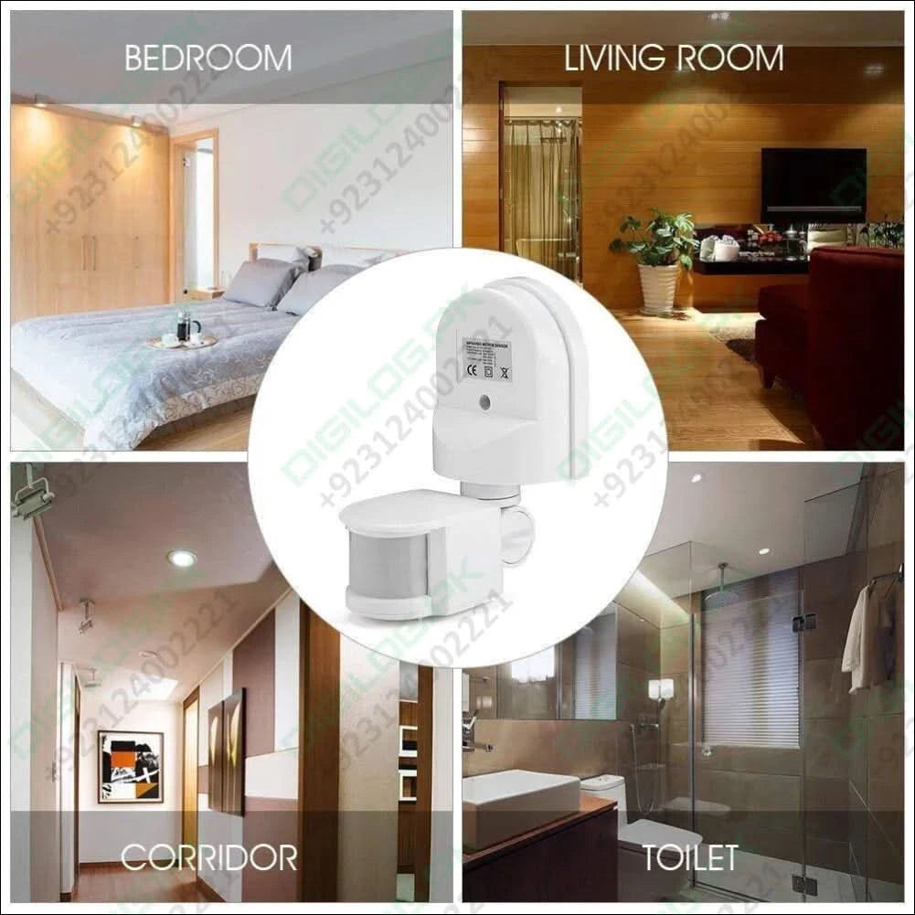 220V Automatic Infrared PIR LED Motion Sensor Detector Switch