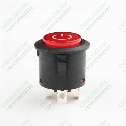 22mm Red Led Power Button Switch 12v Autolock Power Button Push Button On/off Switch Auto Replacement