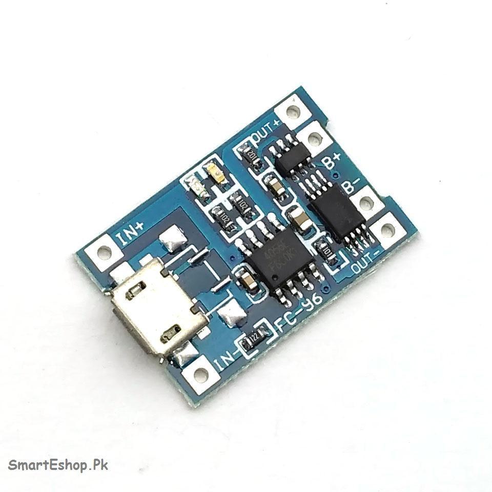 TP4056 5V 1A MICRO USB 18650 LITHIUM DUAL PROTECTION BATTERY CHARGING MODULE