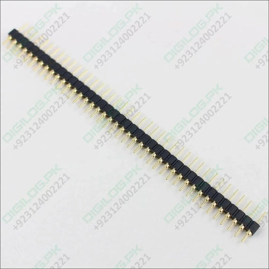 Gold Plated 2.54mm Male 40 Pin Single Row Straight Round Pin Header Strip