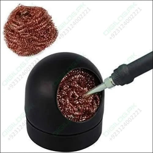 Soldering Iron Tip Cleaner Welding Head Cleaning Steel Wire Brush With Stand Holder For Bga Soldering Station