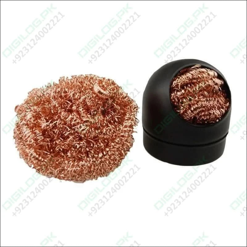 Soldering Iron Tip Cleaner Welding Head Cleaning Steel Wire Brush With Stand Holder For Bga Soldering Station
